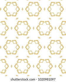 Seamless ornamental vector pattern in golden style