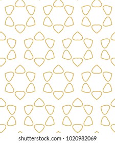 Seamless ornamental vector pattern in golden color