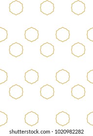 Seamless ornamental vector pattern in golden color