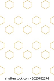 Seamless ornamental vector pattern in golden color