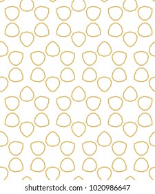 Seamless ornamental vector pattern in golden style
