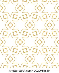 Seamless ornamental vector pattern in golden style