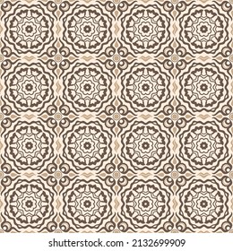 Seamless ornamental vector pattern in golden color with orientalist Ottoman kaftan style with stylised tulip motifs. Use for clothing, fabric prints, home textile, fashion design and wallpapers.