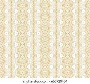 Seamless ornamental vector pattern on white background