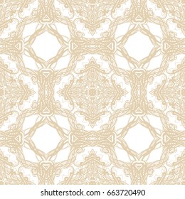 Seamless ornamental vector pattern on white background
