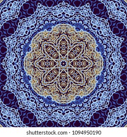 Seamless ornamental vector pattern, oriental style