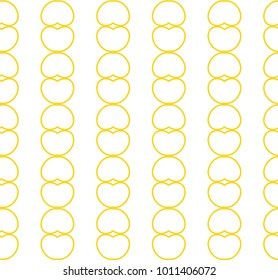 Seamless ornamental vector pattern in yellow color.