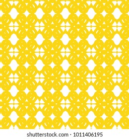 Seamless ornamental vector pattern in yellow color.