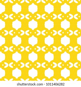 Seamless ornamental vector pattern in yellow color. Seamless ornamental vector pattern in yellow color.