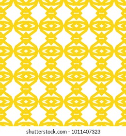 Seamless ornamental vector pattern in yellow color