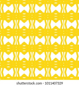 Seamless ornamental vector pattern in yellow color