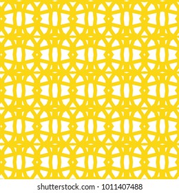 Seamless ornamental vector pattern in yellow color