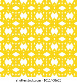 Seamless ornamental vector pattern in yellow color