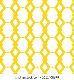 Seamless ornamental vector pattern in yellow color