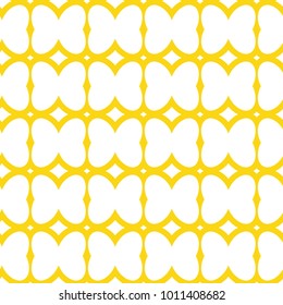 Seamless ornamental vector pattern in yellow color