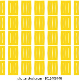 Seamless ornamental vector pattern in yellow color