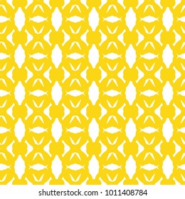 Seamless ornamental vector pattern in yellow color
