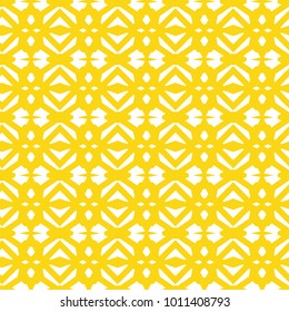 Seamless ornamental vector pattern in yellow color