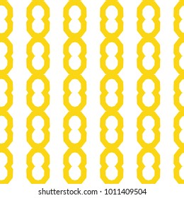 Seamless ornamental vector pattern in yellow color