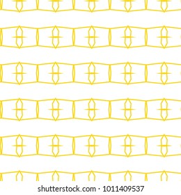 Seamless ornamental vector pattern in yellow color