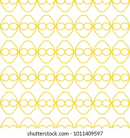 Seamless ornamental vector pattern in yellow color