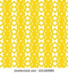 Seamless ornamental vector pattern in yellow color