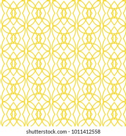 Seamless ornamental vector pattern in yellow color