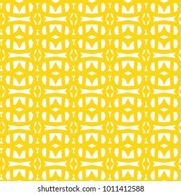 Seamless ornamental vector pattern in yellow color
