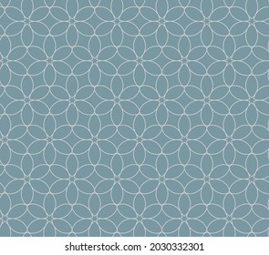 Seamless ornamental vector patterns on a colored background. Modern line art illustrations for wallpapers, flyers, covers, banners, minimalistic ornaments, backgrounds.
