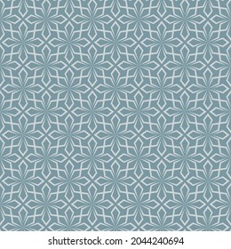 Seamless ornamental vector patterns on a colored background. Modern line art illustrations for wallpapers, flyers, covers, banners, minimalistic ornaments, backgrounds.
