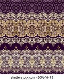 Seamless ornamental vector texture, laced pattern