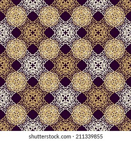 Seamless ornamental vector texture, laced pattern
