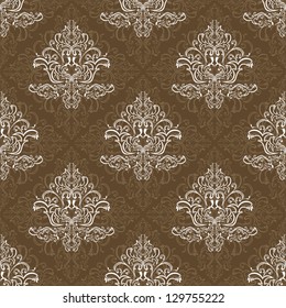 Seamless Ornamental Wallpaper Stock Vector (Royalty Free) 129755222