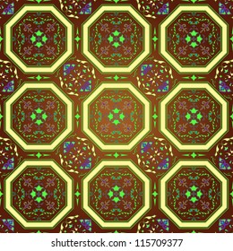 Seamless ornamental wallpaper, floral pattern, illustration, background
