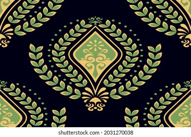 Seamless ornaments hand drawn pattern, Vector drawing traditional elements design for decoration background.