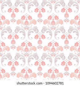 Seamless Ornate damask background. Vector vintage wallpaper