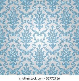 Seamless ornate damask pattern, vector illustration. Vintage background. Floral element for your design.