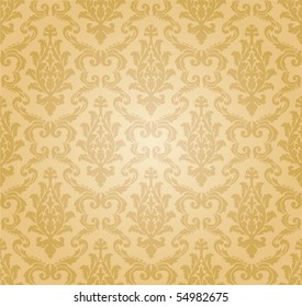 Seamless ornate damask pattern, vector illustration. Vintage background. Floral element for your design.