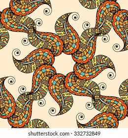 Seamless, ornate, decorative background. Vector oriental ornament. The pattern for the carpet.