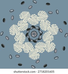 Obra de arte de diseño de patrón floral ornamentado sin costuras .