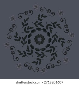 Obra de arte de diseño de patrón floral ornamentado sin costuras .