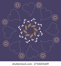 Obra de arte de diseño de patrón floral ornamentado sin costuras .