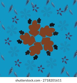 Obra de arte de diseño de patrón floral ornamentado sin costuras .