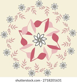Trabalho de arte de design de padrão floral ornamentado sem costura .