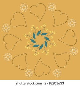 Obra de arte de diseño de patrón floral ornamentado sin costuras .