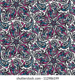Seamless ornate floral pattern, model for design of gift packs, patterns fabric, wallpaper, web sites, etc.