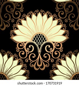 Seamless Ornate Floral Pattern (Vector)