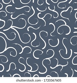 Seamless ornate pattern abstract shapes repeat endless background cover texture for textile, wrapping paper, wallpapers, curtains, carpets, clothing, linens, fashion fabric prints