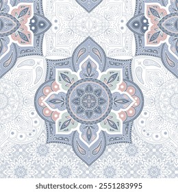 Seamless ornate pattern design art work . 