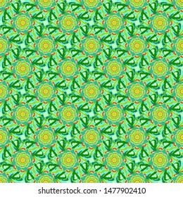 Seamless ornate pattern floral decorative texture endless repeat abstract background